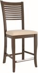Canadel® Canadel Cognac Washed Upholstered Fixed Stool-0