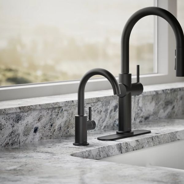 KOHLER® Matte Black Contemporary Beverage Faucet-1