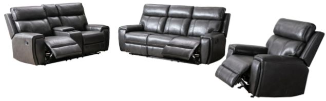 Mazin Furniture Carnegie Grey Manual Reclining Sofa-3