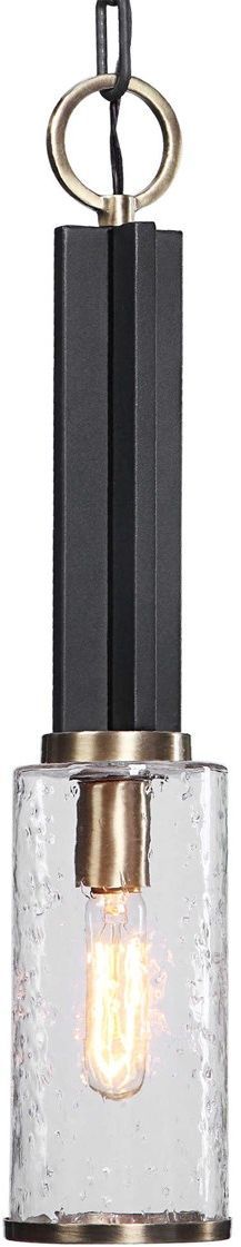 Uttermost® Jarsdel Black 1-Light Mini Pendant-0