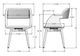 Amisco Customizable Sorrento Swivel Dining Arm Chair-3