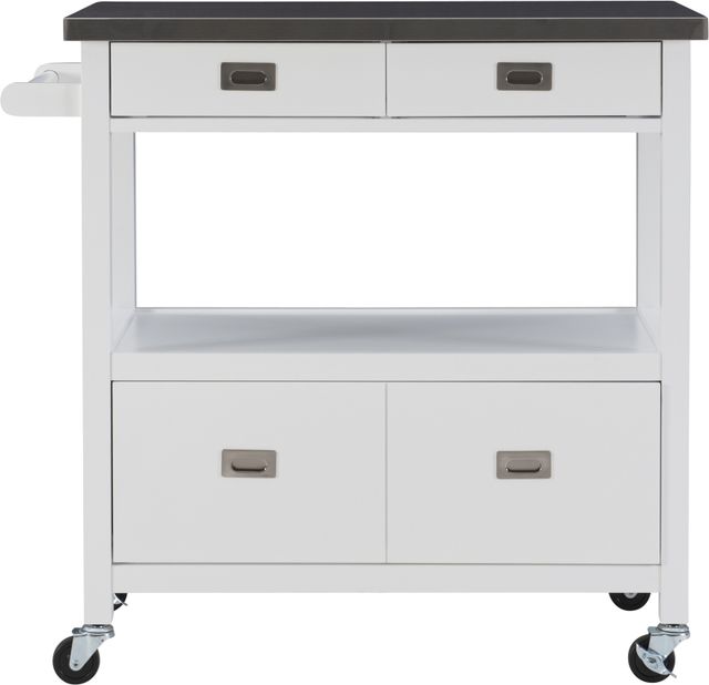 Linon Sydney White Kitchen Cart-1
