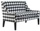 A & B Home Black/White Plaid Settee-0