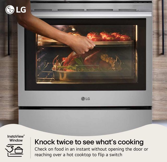 LG 30" PrintProof™ Stainless Steel Smart InstaView® Glass-Top Slide In Electric Range with ProBake Convection®-18