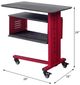 ACME Furniture Cargo Brown Accent Table with Red Base-2