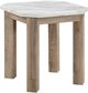 Global Furniture USA T06ET White End Table with Natural Base-0