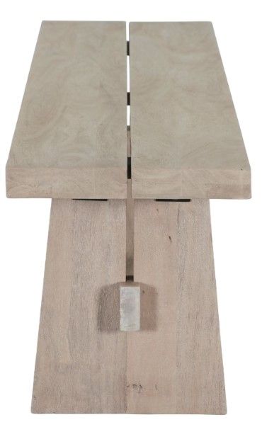 Home Trends & Design Piedmont Matte Driftwood Bench-2