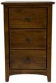 Boulder Creek Furniture Tuscan Brown Shaker 3-Drawer Nightstand-1