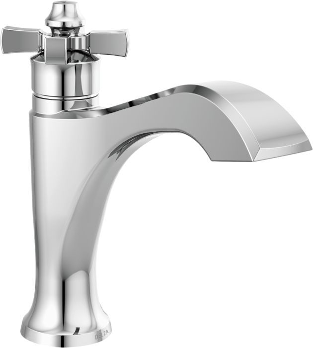 Delta Dorval® Chrome Single Handle Cross Bathroom Faucet-0