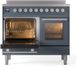 Ilve® Professional Plus II 40" Blue Grey Pro Style Induction Range-4