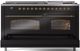 Ilve® Nostalgie II Series 60" Glossy Black Pro Style Dual Fuel Range-4