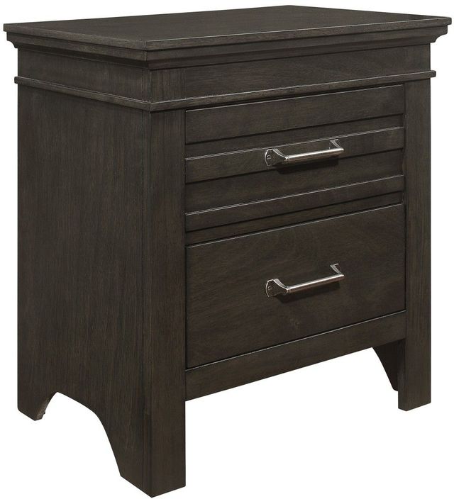 Mazin Furniture Blaire Farm Charcoal Gray Nightstand-1