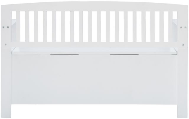Linon Cynthia White Storage Bench-3