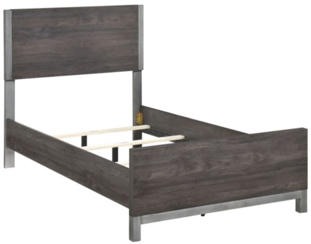 Homelegance® Zephyr Antique Silver/Brownish Gray Twin Panel Bed-2