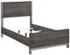 Homelegance® Zephyr Antique Silver/Brownish Gray Twin Panel Bed-2