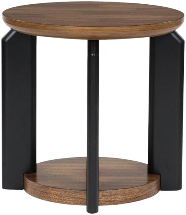 Signature Design by Ashley® Kraeburn Brown End Table with Black Base-2