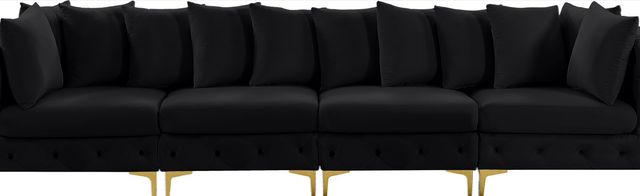 Meridian Furniture Tremblay Black Velvet 138" Modular Sofa-2