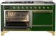 Ilve® Majestic III 60" Emerald Green Pro Style Dual Fuel Liquid Propane Range with Solid Door and Brass Trim-2