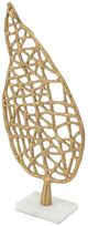 A & B Home Gold Leaf Table Decor with Marble Base-1