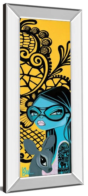 Classy Art Ink Chiffon Il by Bev Hogue Mirror Framed Wall Art-1