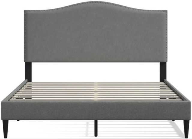American Wholesale Furniture Leighford Stone King Upholstered Bed-1