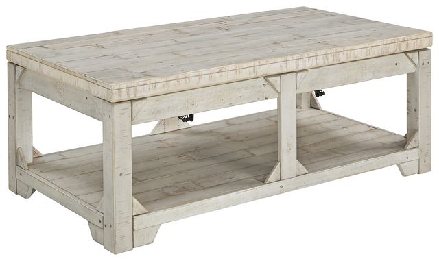Signature Design by Ashley® Fregine 3-Piece Whitewash Living Room Table Set-1