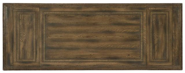 Hooker® Furniture Hill Country Balcones Saddle Brown Friendship Table with Anthracite Black Base-2