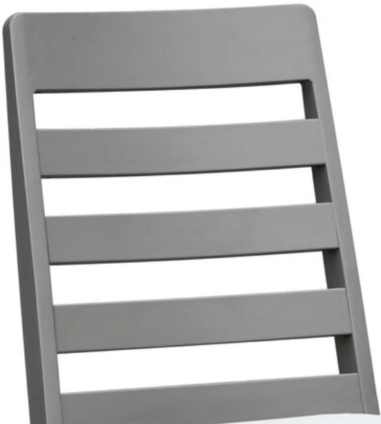 Intercon Navarro Gray/Mocha Fabric/Metal Ladder Back Outdoor Side Chair-1