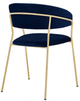 Armen Living Nara 2-Piece Blue/Gold Dining Chairs-2