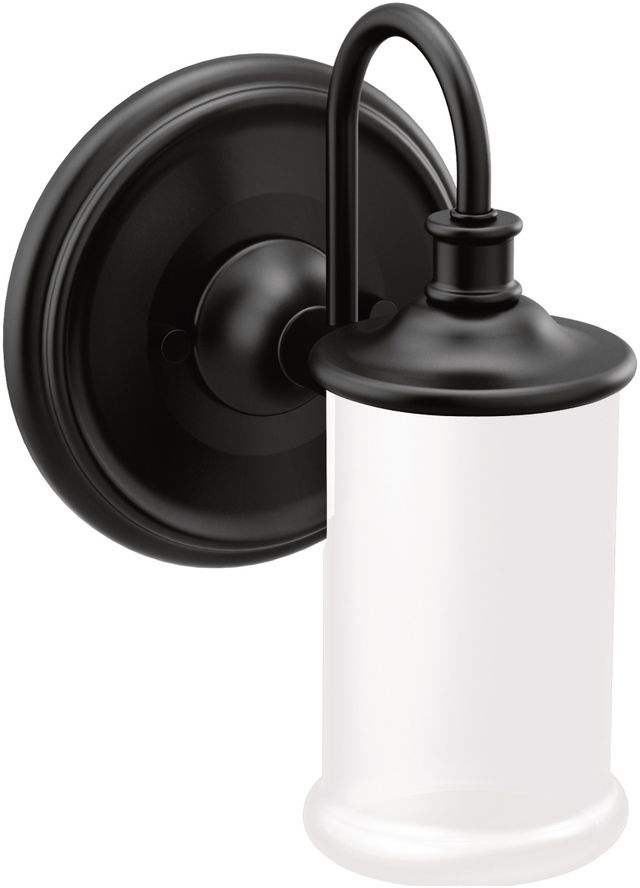 Moen® Belfield™ Matte Black One Globe Bath Light