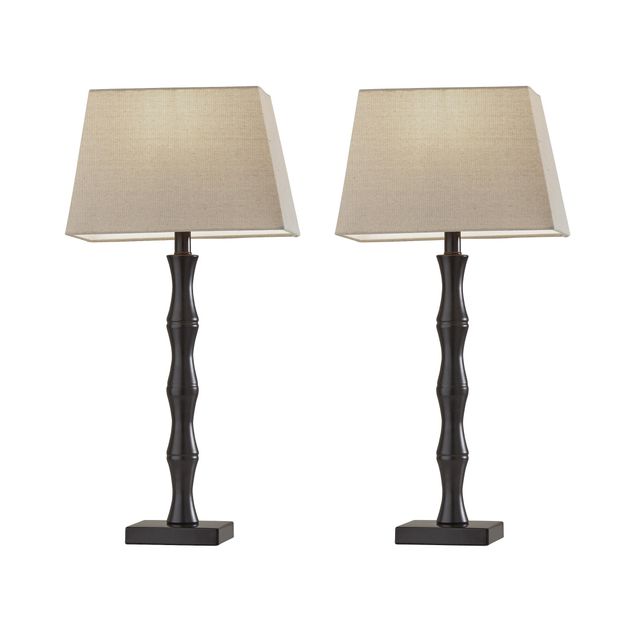 Adesso® Wayne Black 2 Piece Table Lamp Bonus Pack-0