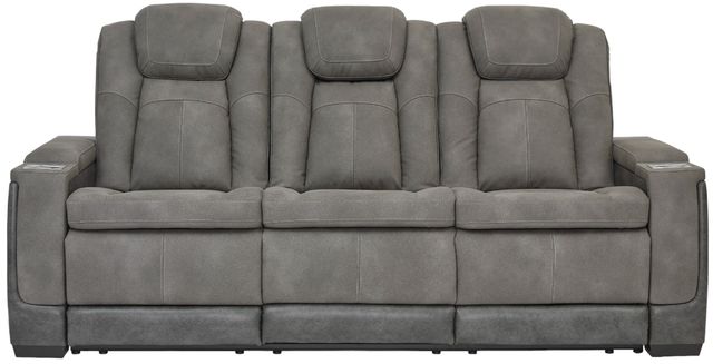 Signature Design by Ashley® Next-Gen DuraPella Two-tone Slate Power Reclining Sofa-1
