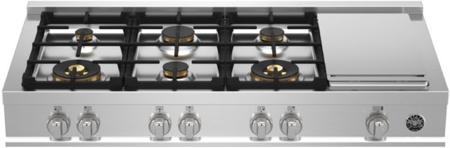 Bertazzoni Master Series 48" Stainless Steel Natural Gas Rangetop with Electric Griddle