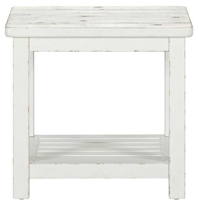 Liberty Furniture Backroads Parchment Brown End Table with Weathered White Base-2