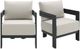 Elements International Costa Black/Soluction Beige Outdoor Fabric/Metal Chair -1