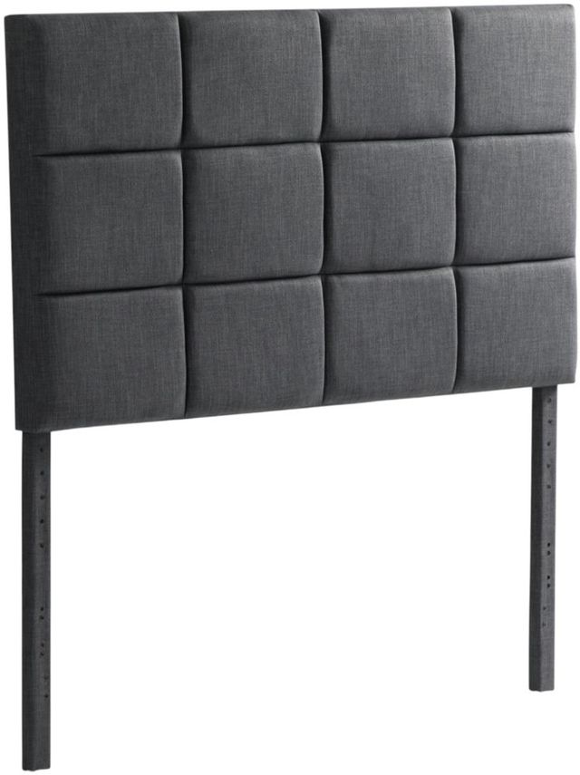 Malouf® Scoresby Charcoal Queen Upholstered Headboard-0