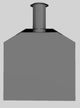 Vent-A-Hood® A Series 42" Gunsmoke Retro Style Wall Mounted Range Hood-4