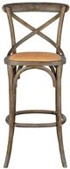 Forty West Bennett Brown Wash X-Back Bar Stool-1