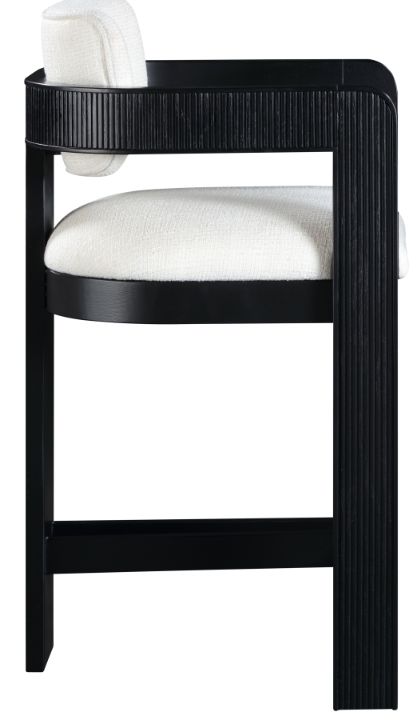 Meridian Furniture Sacha Cream Upholstered Counter Stool-2