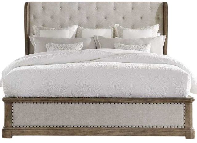 Liberty Furniture Town & Country Cream/Dusty Taupe California King Shelter Bed-0