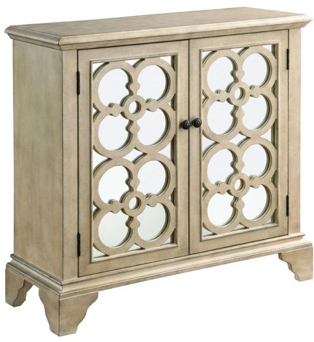 Coaster® Natural Accent Cabinet with Mirrored Doors-0