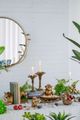 A & B Home Gold Polyresin Palm Tree Taper Holder-4