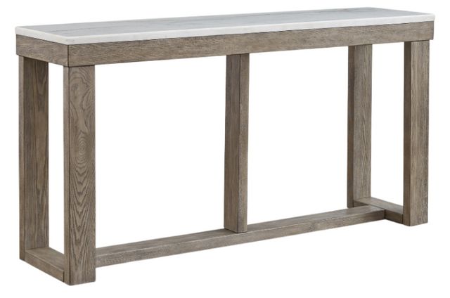 Signature Design by Ashley® Loyaska Ivory Sofa Table with Brown Base -0