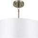 YHD Lyell Forks Pristine White/Satin Steel 5-Light Pendant Lighting-5