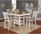 Mazin Furniture Nesbitt Antique White Counter Height Dining Table with Oak Top -4