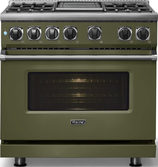 Viking® 7 Series 36" Martini Pro Style Dual Fuel Range with Griddle-2