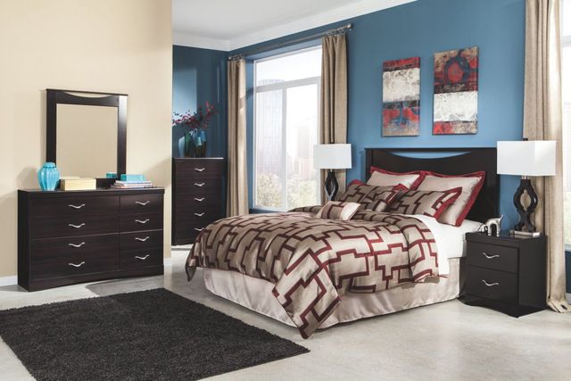 Signature Design by Ashley® Zanbury 2-Piece Merlot Queen/Full Panel Headboard Set-3