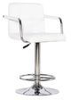 Powell® Boyd Chrome/White Adjustable Gas Lift Bar Stool-0