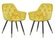 A & B Home 2-Piece Luppino Yellow Dining Chairs Set-0