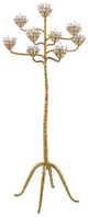 Currey & Company Agave Americana Contemporary Gold Leaf Floor Candelabra-0